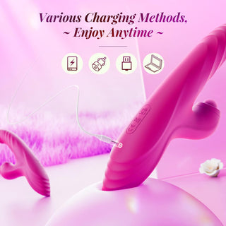 Adult Sex Toy Thrusting Dildo - Sex Toys for Women Rabbit Vibrator with 10 Vibrating 7 Thrusting & 5 Pulsing Modes, G Spot Clitoral Vibrators for Adult Female AI Couples Games