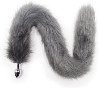 Butt Plug Fox Tail Cosplay Anal Plug Anal Butt Plug Adult Sex Toys for Beginner Women Men Couple (18" Black-1)