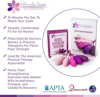 Kegel Exercise System - Pelvic Floor Exercises - Set of 6 Premium Silicone Kegel Exercise Weights & Control with Training Kit for Women: Beginners & Advanced