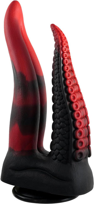 Monster Double-Ended Dildo, 10.8 Inch Huge Tentacle Realistic Dildo Silicone Big Anal Dildo with Strong Suction Cup, Tongue G-Spot Dildo Lifelike Fake Penis Adult Sex Toys for Women