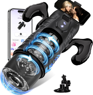 EINSEO AI Interactive Male Masturbator Sex Toys for Men - Adult Toy Male Sex Toys with 7 Thrusting & 7 Rotating Modes,Hands Free Pocket Pussy Sex Machine LCD Display with Visual Window & Mounting Base