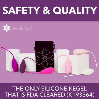 Kegel Exercise System - Pelvic Floor Exercises - Set of 6 Premium Silicone Kegel Exercise Weights & Control with Training Kit for Women: Beginners & Advanced