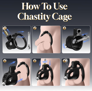 Male Chastity Cock Cage Sex Toy for Men, FEELKIDA 2 Styles Chastity Device with 3 Sizes Ring and Invisible Lock for Penis Erection Control, Flat Chastity Cage with BDSM Bondage Gear Accessories