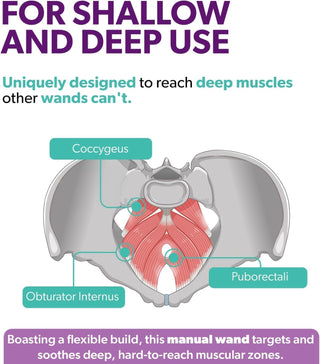 Intimate Rose Pelvic Wand, Pelvic Floor Muscle Trigger Point Massager, Perineal Massage Tool for Pelvic Physical Therapy & Pain Relief, Bpa-Free, Latex-Free, Standard (Non-Vibration)