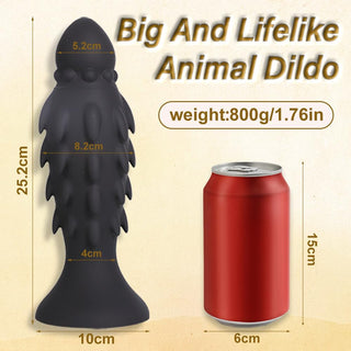 Realistic Monster Alien Feline Anal Dildos Barbed with Powerful Suction Cups, Anus Soft Penis Thorns Phallus Anal Plug Vaginal G-Spot Prostatic Stimulation Masturbator SM Sex Toys (S)