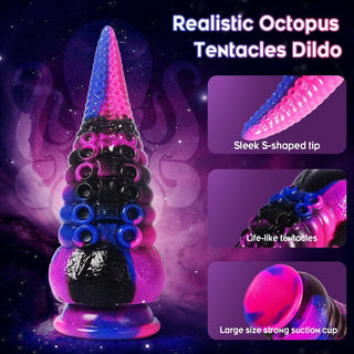 Tentacle Realistic Dildo for Women: 8.7" Big Anal Dildo with Strong Suction Cup, Huge Monster Liquid Silicone Anal Plug Prostate Massager for Hands-Free Play Adult Sex Toys for Women