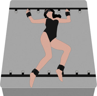 Sex Bondage BDSM Kit, under King/Queen Bed Restraints Set with Adjustable Hand Cuffs Ankle Cuff, Sex Restraints Straps Adult Sex Toys Bondage Gear & Accessories for Couples Sex Play SM Games