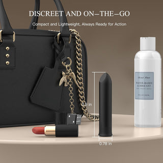 Bullet Vibrator with Angled Tip for Precision Clitoral Stimulation, Discreet Rechargeable Lipstick Vibe with 10 Vibration Modes Waterproof Nipple G-Spot Stimulator Sex Toys for Women (Black)