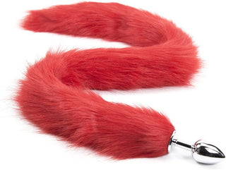 Butt Plug Fox Tail Cosplay Anal Plug Anal Butt Plug Adult Sex Toys for Beginner Women Men Couple (18" Black-1)