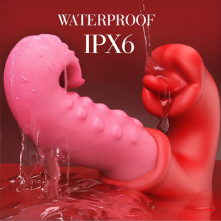 Swing Thrusting G-Spot Vibrator Sex Toy with Clitoral Stimulator – 10 Licking & Vibration & Swing Modes, Octopus-Inspired Female Tongue Vibrators Clit Sucker Dildo, Rose Sex Toys Tongue Toy for Women