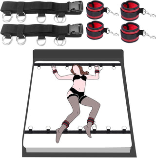 Sex Bondage BDSM Kit, under King/Queen Bed Restraints Set with Adjustable Hand Cuffs Ankle Cuff, Sex Restraints Straps Adult Sex Toys Bondage Gear & Accessories for Couples Sex Play SM Games