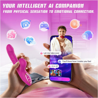 Adult Sex Toy Thrusting Dildo - Sex Toys for Women Rabbit Vibrator with 10 Vibrating 7 Thrusting & 5 Pulsing Modes, G Spot Clitoral Vibrators for Adult Female AI Couples Games