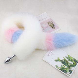 Butt Plug Fox Tail Cosplay Anal Plug Anal Butt Plug Adult Sex Toys for Beginner Women Men Couple (18" Black-1)