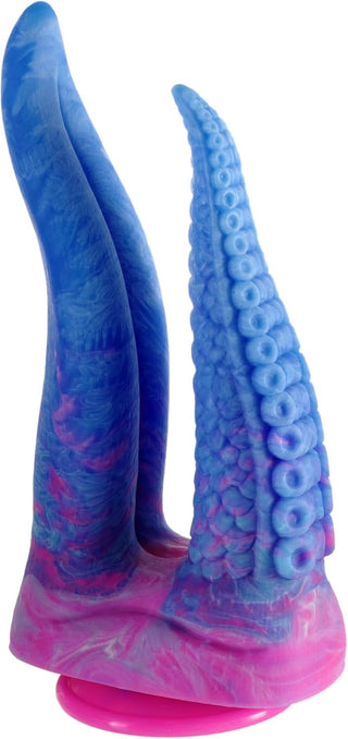 Monster Double-Ended Dildo, 10.8 Inch Huge Tentacle Realistic Dildo Silicone Big Anal Dildo with Strong Suction Cup, Tongue G-Spot Dildo Lifelike Fake Penis Adult Sex Toys for Women
