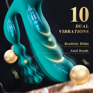 Rabbit Vibrator Sex Toys for Women – BEBEBEER 3 in 1 Adult Toy for Female Couples with 5 Tapping 10 Vibration & 7 Thrust, Quick Heating Clitoral Vibrators G Spot Vibrater Thrusting Dildo Anal Beads