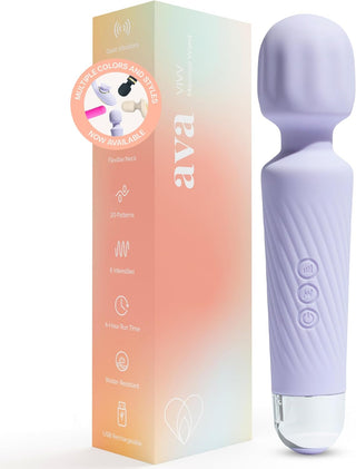 Ava Vibrator for Women – 4 Hour Battery Life | Water Resistant Body Safe Silicone | Clitoral Vibrators Sex Toy with 20 Patterns & 8 Speeds – Clit Stimulator Adult Sex Toys – Discreet Gift