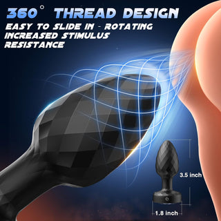 360° Tornado Swiveling Light up Butt Plug - Powerful Vibrating Butt Plug Woman Adult Sex Toys App Remote Control with 8 Vibration Modes, Led Anal Butt Plug Couple Sex Toy for Female Women Couples