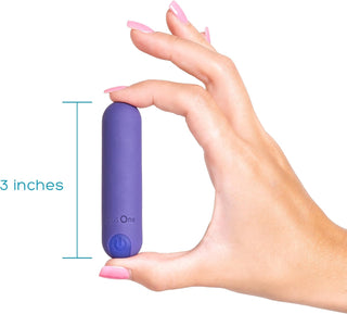 Plusone Bullet Vibrator for Women, Mini Vibrator Made of Body-Safe Silicone, Fully Waterproof, USB Rechargeable, Sex Toy Personal Massager with 10 Vibration Settings, Purple
