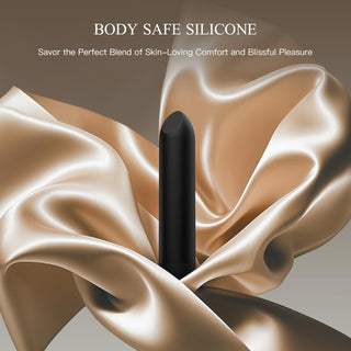Bullet Vibrator with Angled Tip for Precision Clitoral Stimulation, Discreet Rechargeable Lipstick Vibe with 10 Vibration Modes Waterproof Nipple G-Spot Stimulator Sex Toys for Women (Black)