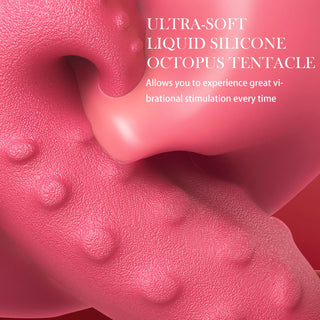 Swing Thrusting G-Spot Vibrator Sex Toy with Clitoral Stimulator – 10 Licking & Vibration & Swing Modes, Octopus-Inspired Female Tongue Vibrators Clit Sucker Dildo, Rose Sex Toys Tongue Toy for Women