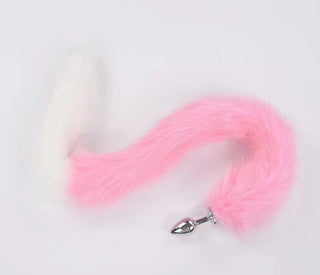 Butt Plug Fox Tail Cosplay Anal Plug Anal Butt Plug Adult Sex Toys for Beginner Women Men Couple (18" Black-1)