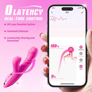 Adult Sex Toy Thrusting Dildo - Sex Toys for Women Rabbit Vibrator with 10 Vibrating 7 Thrusting & 5 Pulsing Modes, G Spot Clitoral Vibrators for Adult Female AI Couples Games