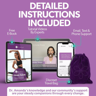 Intimate Rose Pelvic Wand, Pelvic Floor Muscle Trigger Point Massager, Perineal Massage Tool for Pelvic Physical Therapy & Pain Relief, Bpa-Free, Latex-Free, Standard (Non-Vibration)