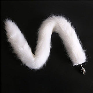 Butt Plug Fox Tail Cosplay Anal Plug Anal Butt Plug Adult Sex Toys for Beginner Women Men Couple (18" Black-1)