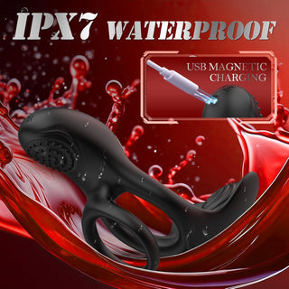 Vibrating Cock Ring Couples Sex Toys - Penis Ring Vibrator with 10 Vibration Modes, Rose Remote Control Vibrators Stimulator for Testicle Clitoral, Adult Male Sex Toy for Men or Women Pleasure