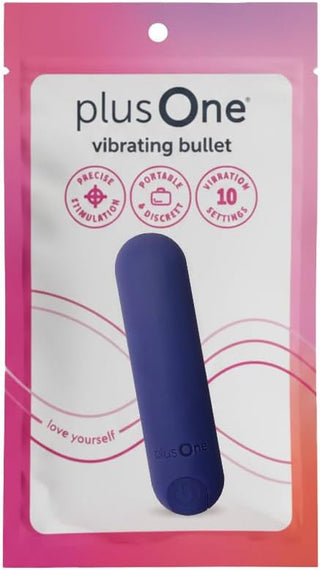 Plusone Bullet Vibrator for Women, Mini Vibrator Made of Body-Safe Silicone, Fully Waterproof, USB Rechargeable, Sex Toy Personal Massager with 10 Vibration Settings, Purple