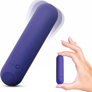 Plusone Bullet Vibrator for Women, Mini Vibrator Made of Body-Safe Silicone, Fully Waterproof, USB Rechargeable, Sex Toy Personal Massager with 10 Vibration Settings, Purple