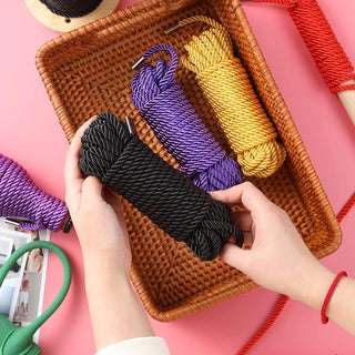 BDSM Shibari Bondage Sex Rope - BDSM Kit Adult Bondage Restraints Set Sex Toys for Women & Couples, 32 Feet 8MM (2-Pack, Black)