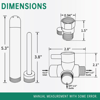Premium Portable Enema Shower System with 100" Hose, Diverter & Water Control Valve - Chrome Nozzle Kit for Men & Women