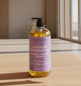 Luxurious Lavender Massage Oil - Refresh & Relax with Natural Oils - Perfect for All Skin Types - 8 Fl Oz