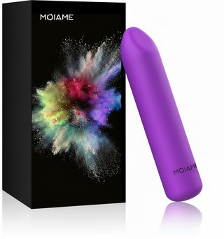 Small Bullet Vibrator for Women: Waterproof Mini Clit Vibrator with 10 Modes, Full Silicone Vibrating Finger Massager for G Spot Nipple, Female Rechargeable Lipstick Vibe Sex Toy, Purple