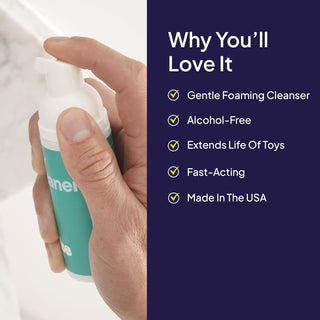 Hello Cake Toy Cleaner, Adult Toy Cleaner with Easy to Use Pump, Natural Gentle Foaming Cleanser, Fragrance-Free, Extend the Life of Toys, 1.7 Fl Oz