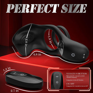 Vibrating Cock Ring Couples Sex Toys - Penis Ring Vibrator with 10 Vibration Modes, Rose Remote Control Vibrators Stimulator for Testicle Clitoral, Adult Male Sex Toy for Men or Women Pleasure