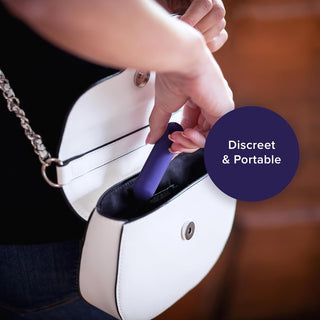 Plusone Bullet Vibrator for Women, Mini Vibrator Made of Body-Safe Silicone, Fully Waterproof, USB Rechargeable, Sex Toy Personal Massager with 10 Vibration Settings, Purple