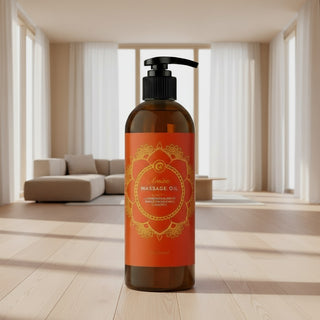 Arnica Muscle Relaxation Massage Oil - Soothing Full Body Relief with Chamomile, Lavender, Peppermint & Rosemary - Vegan & Non-GMO (8 Fl Oz)