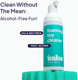 Hello Cake Toy Cleaner, Adult Toy Cleaner with Easy to Use Pump, Natural Gentle Foaming Cleanser, Fragrance-Free, Extend the Life of Toys, 1.7 Fl Oz