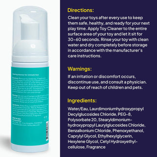 Hello Cake Toy Cleaner, Adult Toy Cleaner with Easy to Use Pump, Natural Gentle Foaming Cleanser, Fragrance-Free, Extend the Life of Toys, 1.7 Fl Oz