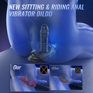 Prostate Massager Anal Toys Anal Dildo, BEISAR Grinder Male Sex Toys for Men Women Sex Toy Butt Plug Anal Plug 9 Vibrating 3 Thrust, Adult Toys G Spot Vibrator Ride Anal Beads Strapless Strap-On Dildo
