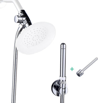 Premium Portable Enema Shower System with 100" Hose, Diverter & Water Control Valve - Chrome Nozzle Kit for Men & Women