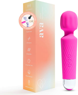 Ava Vibrator for Women – 4 Hour Battery Life | Water Resistant Body Safe Silicone | Clitoral Vibrators Sex Toy with 20 Patterns & 8 Speeds – Clit Stimulator Adult Sex Toys – Discreet Gift