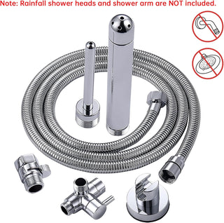 Premium Portable Enema Shower System with 100" Hose, Diverter & Water Control Valve - Chrome Nozzle Kit for Men & Women