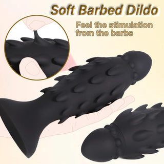 Realistic Monster Alien Feline Anal Dildos Barbed with Powerful Suction Cups, Anus Soft Penis Thorns Phallus Anal Plug Vaginal G-Spot Prostatic Stimulation Masturbator SM Sex Toys (S)