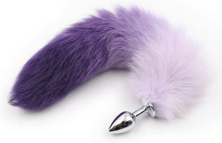 Butt Plug Fox Tail Cosplay Anal Plug Anal Butt Plug Adult Sex Toys for Beginner Women Men Couple (18" Black-1)