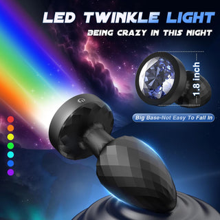 360° Tornado Swiveling Light up Butt Plug - Powerful Vibrating Butt Plug Woman Adult Sex Toys App Remote Control with 8 Vibration Modes, Led Anal Butt Plug Couple Sex Toy for Female Women Couples