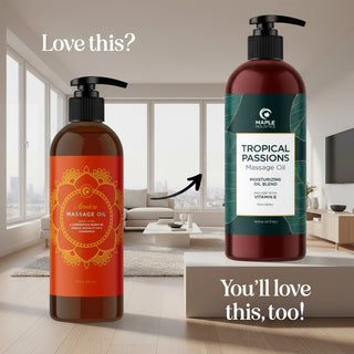 Arnica Muscle Relaxation Massage Oil - Soothing Full Body Relief with Chamomile, Lavender, Peppermint & Rosemary - Vegan & Non-GMO (8 Fl Oz)