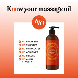 Arnica Muscle Relaxation Massage Oil - Soothing Full Body Relief with Chamomile, Lavender, Peppermint & Rosemary - Vegan & Non-GMO (8 Fl Oz)